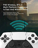 Бездротовий геймпад GAMINJA P48 для PS4 PS3 PC зручний геймпад з Bluetooth для комфортної гри, фото 6