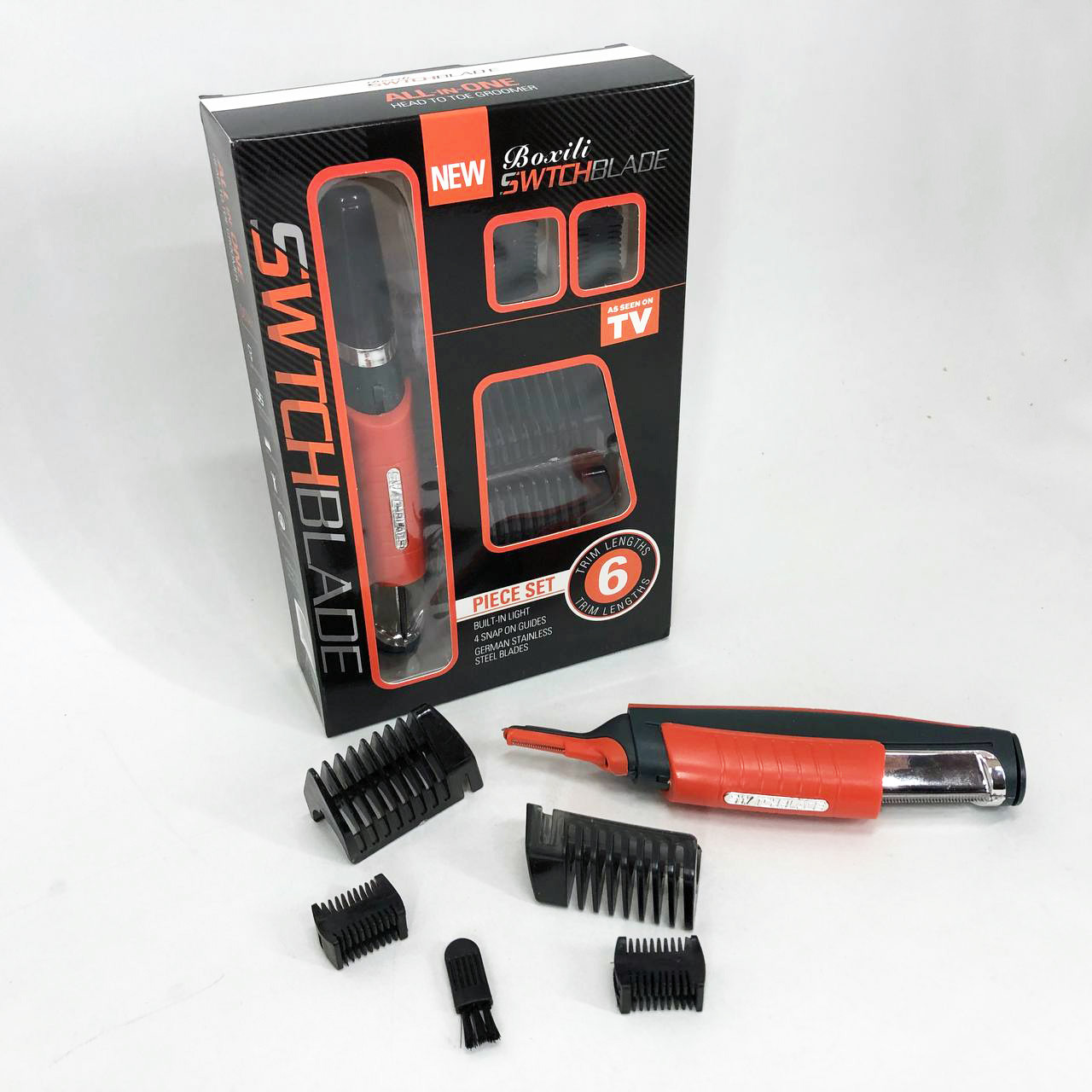 Акумуляторна чоловіча бритва сіткова Switchblade X-TRIM, Професійна електробритва CD-163 з насадками