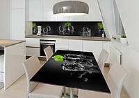 Наклейка 3Д виниловая на стол Zatarga «Тающая мята» 650х1200 мм для домов, квартир, столов, к GT, код: 6440559