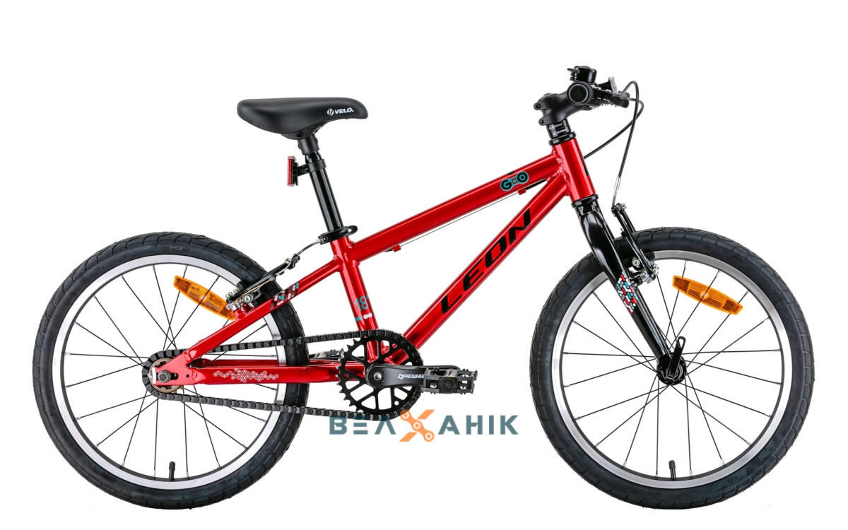 Велосипед 18" LEON GO Vbr (рама 9") червоний з чорним