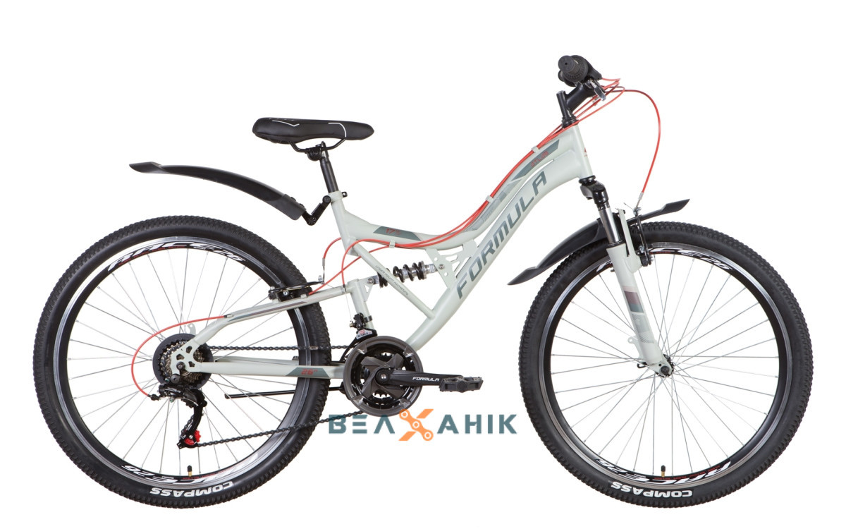 Велосипед 26" Formula ATLAS AM2 Vbr (рама 17") світло-сірий мат