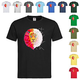 Чорна чоловіча/унісекс футболка Graphic lion (29-7-7)