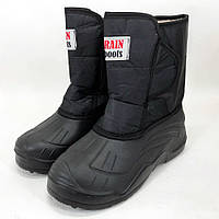 PLI Сапоги мужские дутики утепленные Размер 46, мужские рабочие ботинки, Военные сапоги зимние. Цвет: черный