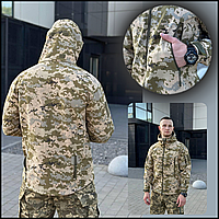 Мужская осенняя куртка пиксель soft shell, куртки ФЛИС тактические софтшелл ВСУ, куртка для яхтинга