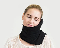 Подушка - шарф дорожная Travel Pillow для путешествий Черный