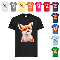 Черная детская футболка Happy fox (29-8-5)