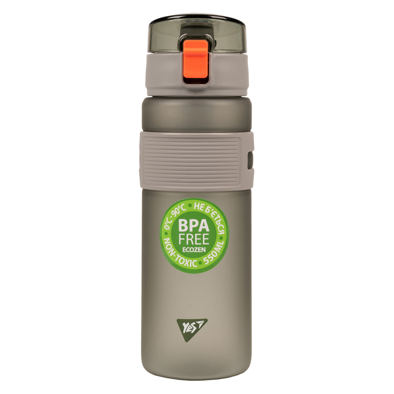 Пляшка для води Yes Fusion 550 мл, сіра, фото 1