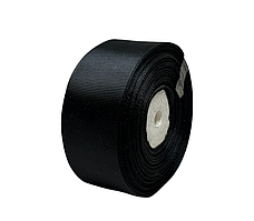 Репсова стрічка 4 см -ОПТ, колір-чорний,Бобіна, Чорний