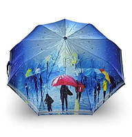 Зонт женский Frei Regen полуавтомат атласный с природой
