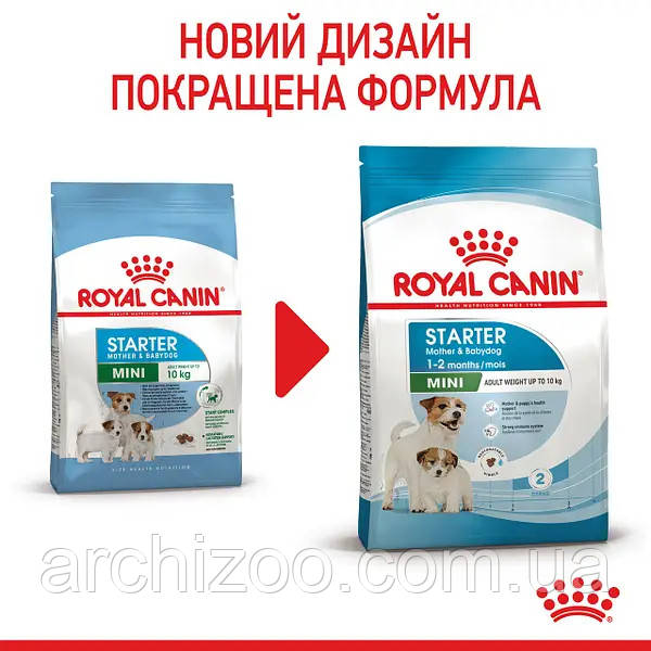 Royal Canin Mini Starter 1кг (на развес) для щенков малых пород до 2 месяцев, беременных и кормящих сук - фото 2 - id-p1635192730