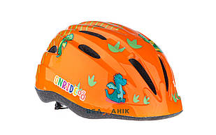 Шолом дитячий ONRIDE Clip Динозаври помаранчевий [M]