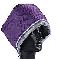 Електрична тканинна термошапка сушуар, для масок, ламінування та лікування волосся (фіолетова)