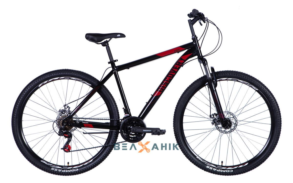 Велосипед 29" Discovery RIDER DD (рама 19") чорно-червоний