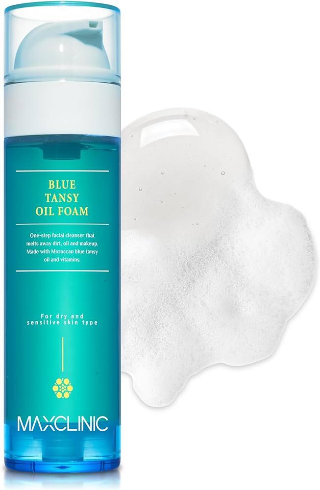 Средство для бережного очищения с мароканским маслом голубой пижмы MAXCLINIC Blue Tansy Oil Foam 110g