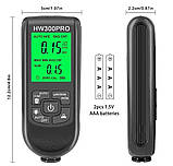 Професійний цифровий товщиномір лакофарбового покриття HW300PRO, фото 5
