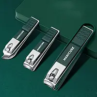 Набор маникюрных инструментов 4в1 в кейсе, маникюрные щипцы и пилочка нержавеющая сталь Зеленый