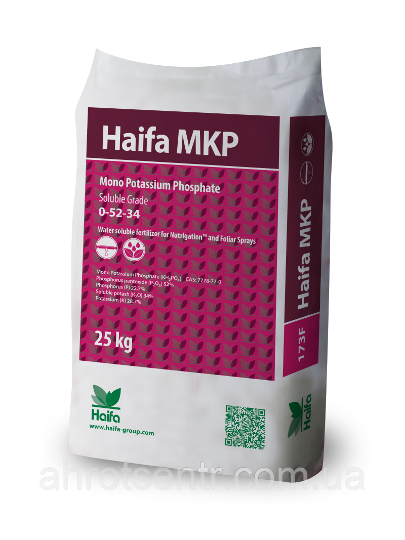 Добриво Монокалій фосфат Хайфа / Haifa МКР 0-52-34 25 кг Haifa Ізраїль