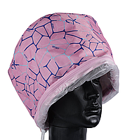 Электрическая виниловая термошапка сушуар для масок, ламинирования, (розовая с паутинкой) (90011)