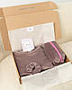 Подарунковий набір велюрова піжама, косметичка та резинка для волосся Мокко, фото 3