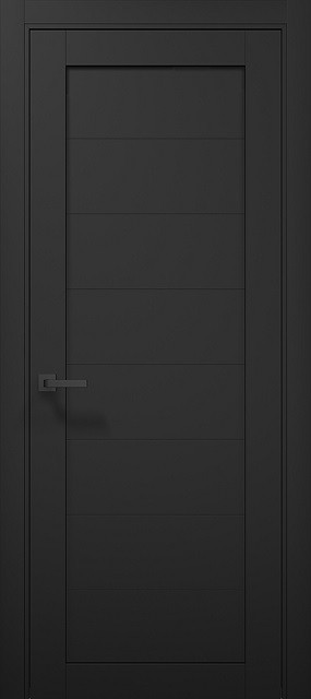 Двері міжкімнатні Папа Карло Тетра Т-04 Чорний матовий (глухі), фото 1