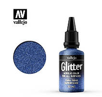 Синій. Фарба водорозчинна із ефектом блиску 32 мл. VALLEJO GLITTER 57603