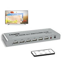 Комутатор консолей KVM switch 4-портовий з пультом підключення 4 пк до клавіатури PC4