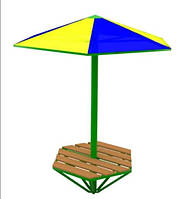Зонт для пляжа GoodsMetall из металла и дерева 2500х1500 ПГ1