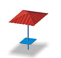 Зонт для пляжа GoodsMetall из металла и дерева 2500х1500 ПГ2