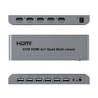 Kvm переключатель на 4 порта Kvm HDMI Комутатор для пк коммутаторы консолей (KVM) PC5