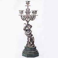 Срібний свічник ручної роботи Античний сер00037 Онікс EJ, код: 6840708