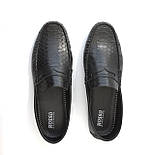 Шкіряні мокасини з тисненням рептилія стильне чоловіче взуття Rosso Avangard ETHEREAL Ript Black, фото 9