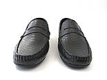 Шкіряні мокасини з тисненням рептилія стильне чоловіче взуття Rosso Avangard ETHEREAL Ript Black, фото 4