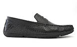 Шкіряні мокасини з тисненням рептилія стильне чоловіче взуття Rosso Avangard ETHEREAL Ript Black, фото 2