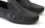 Шкіряні мокасини з тисненням рептилія стильне чоловіче взуття Rosso Avangard ETHEREAL Ript Black, фото 6