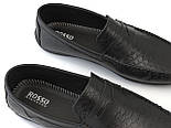 Шкіряні мокасини з тисненням рептилія стильне чоловіче взуття Rosso Avangard ETHEREAL Ript Black, фото 8