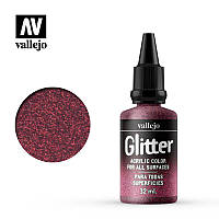 Червоний. Фарба водорозчинна із ефектом блиску 32 мл. VALLEJO GLITTER 57604
