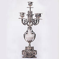 Срібний свічник ручної роботи Біла ваза сер00036 Онікс ZK, код: 6840721