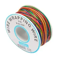 Дріт монтажний 1 жила 30AWG, 8 кольорів на котушці, 265м