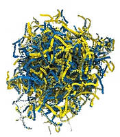 Паперовий наповнювач - жовто-блакитний (250 грам)