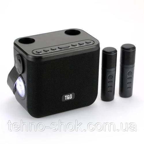 Bluetooth-колонка TG 545DK, з функцією speakerphone, радіо, black, 2 мікрофони, ліхтар