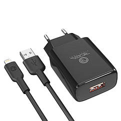 Мережевий зарядний пристрій Ridea RW-11311 Element Lightning 2.1 A