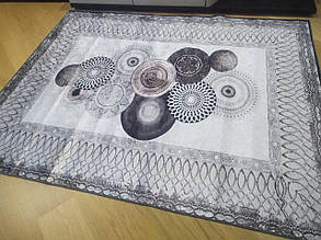 Безворсовий килимок приліжковий 120х160 см на прорезиненій основі Бархат