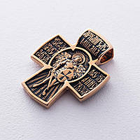 Золотой крестик с чернением Архангел Михаил п02684 Оникс VA, код: 6732299