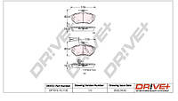 Комплект тормозных накладок, дисковый тормоз Drive+ DP1010.10.1135
