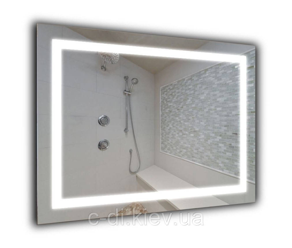 Дзеркало з підсвіткою, підігрівом, в рамі в ванну кімнату, фото 1
