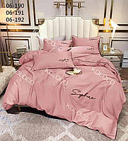 Постельное белье розовое сатин евро комплект постельного белья 220х240 см Koloco