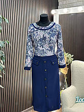 Стильна жіноча сукня, тканина "Трикотаж Масло" розмір 56