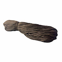 Шнур текстильний, без наповнювача, плетений 3 мм коричневий
