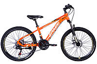 Велосипед Алюминий 24" SPACE MERCURY Хардтейл DD трещотка рама-13" оранжевый 2024