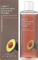 Антивозрастной подтягивающий тонер с экстрактом авокадо - Jigott Lifting Real Avocado Toner, 300 мл